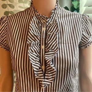 💎 (4/$30) Sz 2 Gap Striped Ruffled Blouse